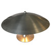 Art Deco Style Machine Age Table Lamp with Large Spun Aluminum Shade