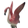 Mid-century Pink & Green Flamingo Ceramic Tabletop Sculpture Pair By Brad Keeler