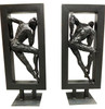 Abstract Ballet Dancers Sculptures by Gerard Koch for Austin Productions, Pair