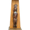 Mid-Century Table Lamps w/ African Hand Carved Kenyan Carvings Sculpture, Pair