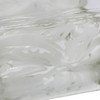 1970 Brutalist Postmodern Glass Block Table Vase w/ Acid Etched Hibiscus