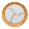 Round Scandinavian Spindle Coffee Table in Oak with Glass Top