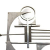 Mid-century Brutalist Free-Form Aluminum & Steel Geometric Art Wall Sculpture