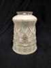 Vintage Frosted Rococco Globe with Painted Flower Details