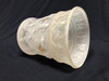 Vintage Frosted Rococco Globe with Painted Flower Details