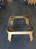 Restored 5-Strand Rattan Coffee Table with Square Glass Top