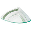 Kiln-Formed "Geometrik" Triangular 24-Karat White Gold Art Glass Bowl