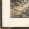 Framed Women by Lake Landscape Charcoal on Paper by Irene Radcliffe, 1971