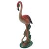 Matching Mid-century Pink Flamingo Ceramic Tabletop Statue Set By Brad Kealer