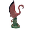 Mid-century Ceramic Mid Flight Pink Flamingo Tabletop Statue Set By Leftons