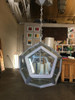 Art Deco Inspired 4-Light Custom Made Pentagon Window Chandelier