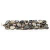Organic Design Sterling Silver Mosaic Bracelet w/ Quartz, Ametrine, & Onyx