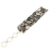 Organic Design Sterling Silver Mosaic Bracelet w/ Quartz, Ametrine, & Onyx