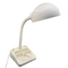 1970 Mod Space Age White Plastic Gooseneck Desk Lamp by Mobilite