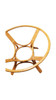Restored 3-Strand Rattan Round Dining Table with Glass Top