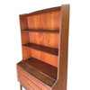 Danish Modern Teak Bookcase Cupboard Display Cabinet with Locks