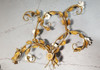 Mid Century Italian Tole Brass Floral Wall Sconce Sculpture