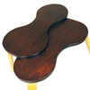 Jens Risom Style Two-tone Stepped Biomorphic Bent Plywood & Mahogany Side Table