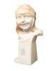 Hand Carved Boy and Girl Alabaster Bust Set