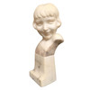 Hand Carved Boy and Girl Alabaster Bust Set