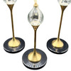 German Brass "Clear Drops" Oil Lamp Candlestick by Freddie Andersen, Set of 3