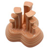 Art Deco Apricot Peach Tripod Pyramid Candleholder by Fiesta Ware, Pair