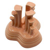 Art Deco Apricot Peach Tripod Pyramid Candleholder by Fiesta Ware, Pair