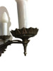 Art Deco Slat Glass Chandelier With Geometric Details
