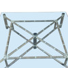 Large Bamboo and Glass Square Coffee Table by John McGuire