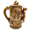 Gyokushu Satsuma Earthenware Saki Pitcher, C. Meiji Period