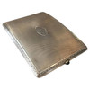 German Sterling Silver Cigarette Case with a Sapphire Stone