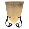 Large 2' 4" Mid Century Fiberglass Cone Shade Spanish Colonial Lamp