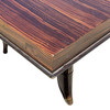 Atelier Leleu Style French Art Deco Macassar Ebony Dining Table w/ Brass Access