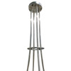 Large Modernist Twelve-Light Nickel Finished Chandelier