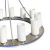 Large Modernist Twelve-Light Nickel Finished Chandelier