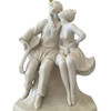 Porcelain Figural Harlequin Lamp with Brass Base, circa 1920