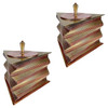Rare Art Deco Stacked Brass & Copper Machine Age Humidor Box by John Ota, Pair