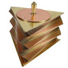 Rare Art Deco Stacked Brass & Copper Machine Age Humidor Box by John Ota, Pair