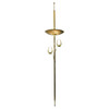 Mid Century Brass Triple Light Floor to Ceiling Tension Pole Lamp