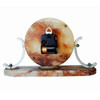 Rare Mid-Century Acrylic & Marble Modernist Mantel Clock