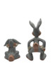 Vintage Looney Toons Bugs Bunny Porcelian Statue Pair Warner Bros by Evan Shaw