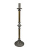 Arts and Crafts Two Tone Aluminum and Brass Art Deco Floor Standing Candelabra