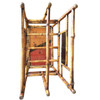 Restored Aesthetic Movement Large Two-Tier Tiger Bamboo Magazine Rack w/ Divider