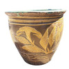 Antique Chinese Century-Egg Pottery Jar • Bird & Fern Motifs • Coastal Jardinièr