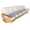 Restored Art Deco Six-Strand Square Pretzel Six-Seat Sectional Sofa