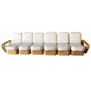 Restored Art Deco Six-Strand Square Pretzel Six-Seat Sectional Sofa