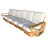 Restored Art Deco Six-Strand Square Pretzel Six-Seat Sectional Sofa
