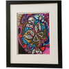 Framed Abstract "A Look to the Future 4" Mixed-Media by Laurel Rosenberg