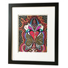 Framed Abstract "Mirror, Mirror Who Am I?" Mixed-Media by Laurel Rosenberg