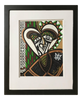 Framed Abstract "The Curious Poet" Mixed Media by Laurel Rosenberg